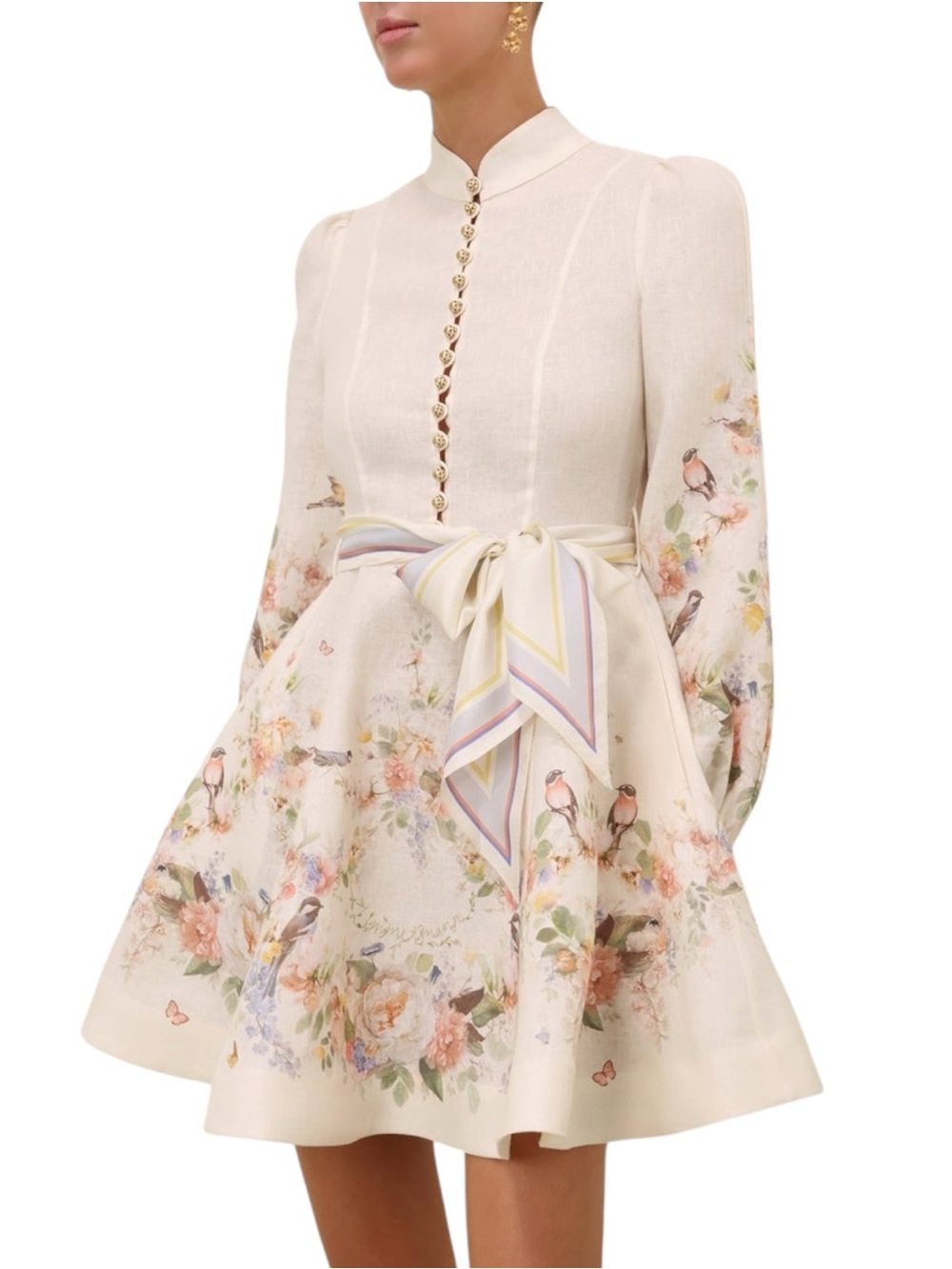Zimmerman Valiant Button Mini Dress Size0